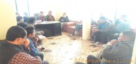 स्थानीय पूर्वाधार विकास कार्यक्रमका विषयमा पर्वतका निजी व्यवसायी सँग छलफल
